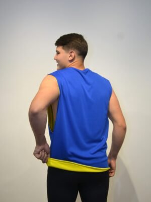 Colete Duplo Com 10 Unidades Fechado. Royal/Amarelo Tamanho Unico.