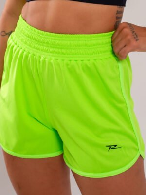 Short Running Feminino Rsport Verde Fluor.
