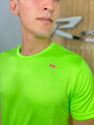 Camisa Gola Carece Masculina Verde Flúor.