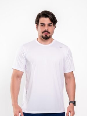 Camisa Gola Careca Masculina Branco.
