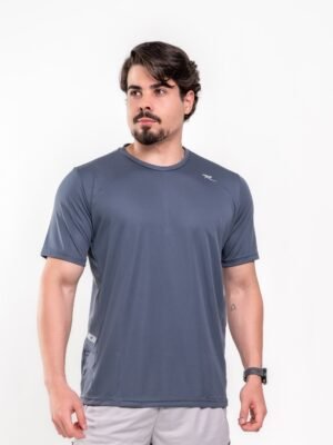 Camisa Gola Careca Masculina Chumbo.