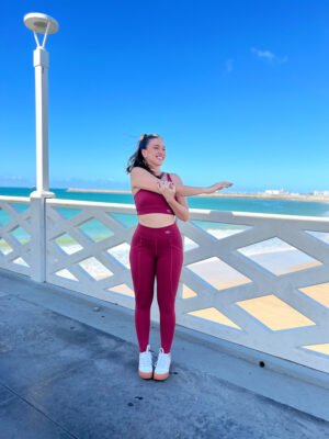 Conjunto Top e Legging Dusty Red.