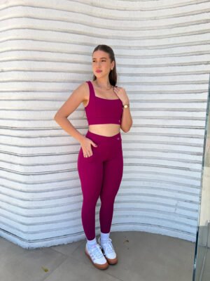 Conjunto de Top e Legging Pink Liberty