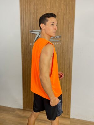 Colete Simples Fechado Com 10 Unidades Tamanho Unico Laranja.